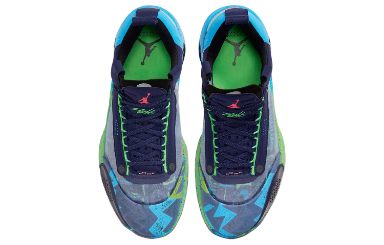 Shop (W) Air Jordan 34 Low PF Regency Purple ''Blau Grün''. CZ7746-500