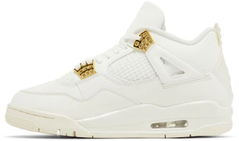 Shop (Women) Air Jordan 4 Retro 'Metallic Gold' AQ9129-170