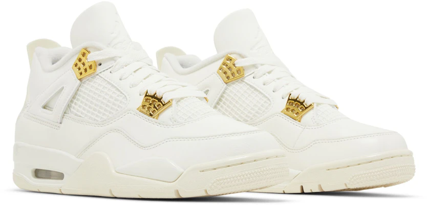 (Women) Air Jordan 4 Retro 'Metallic Gold' AQ9129-170 1