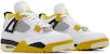(W) Air Jordan 4 Retro 'Vivid Sulfur' Lelaki Wanita Kasut Sneakers AQ9129-101
