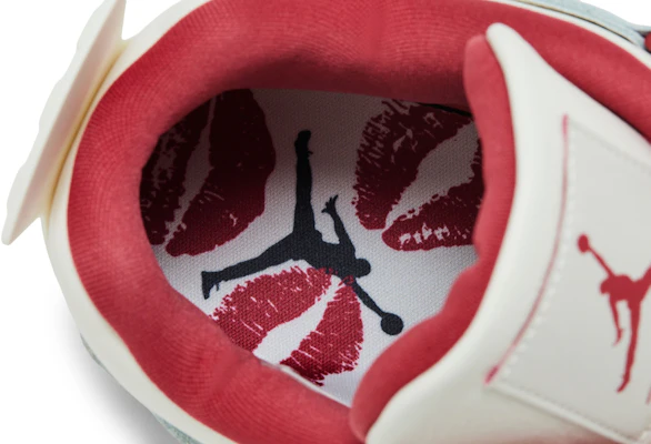 (Women) Air Jordan 4 Retro Valentine's Day 'Pale Ivory Sierra Red' HV0823-108 3