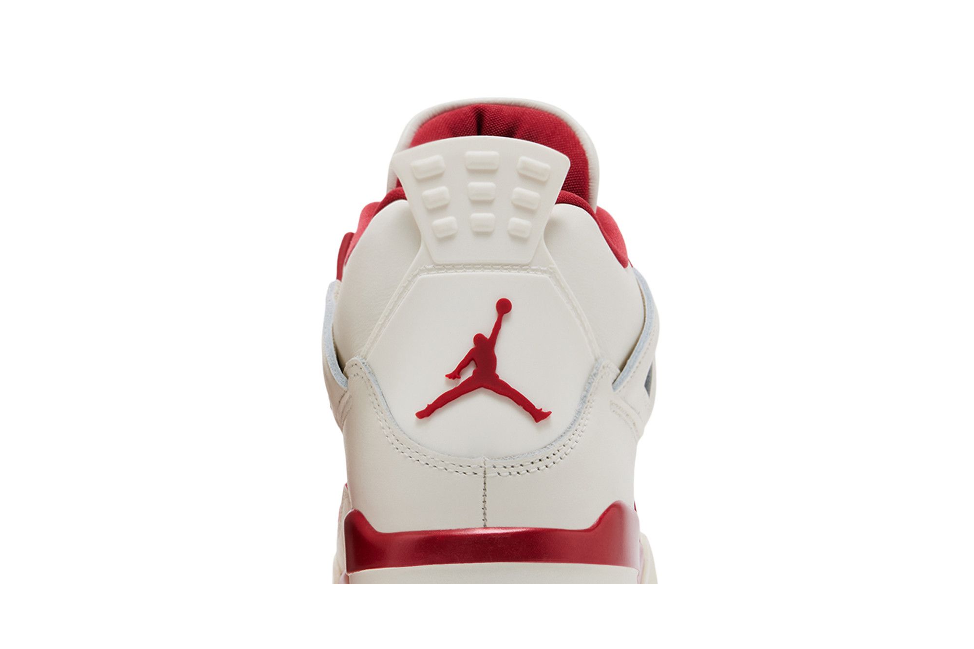 Cheap (Women) Air Jordan 4 Retro Valentine's Day 'Pale Ivory Sierra Red' HV0823-108