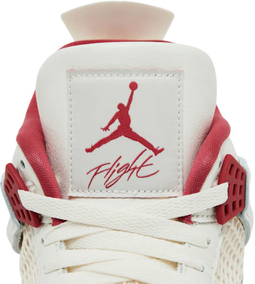 (Women) Air Jordan 4 Retro Valentine's Day 'Pale Ivory Sierra Red' HV0823-108 2