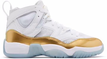 (Women) Air Jordan Jumpman Two Trey 'White Metallic Gold' DR9631-107 (Women) Air Jordan Jumpman Two Trey 'White Metallic Gold' DR9631-107