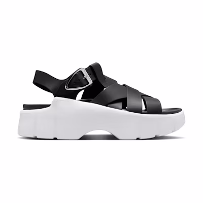 (W) Jordan Willow Sandal 'Black White Metallic Silver'