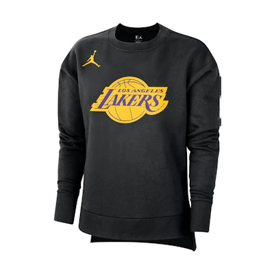 (Women) Air Jordan LA Lakers Letter Print Hoodie Black DR2519-010