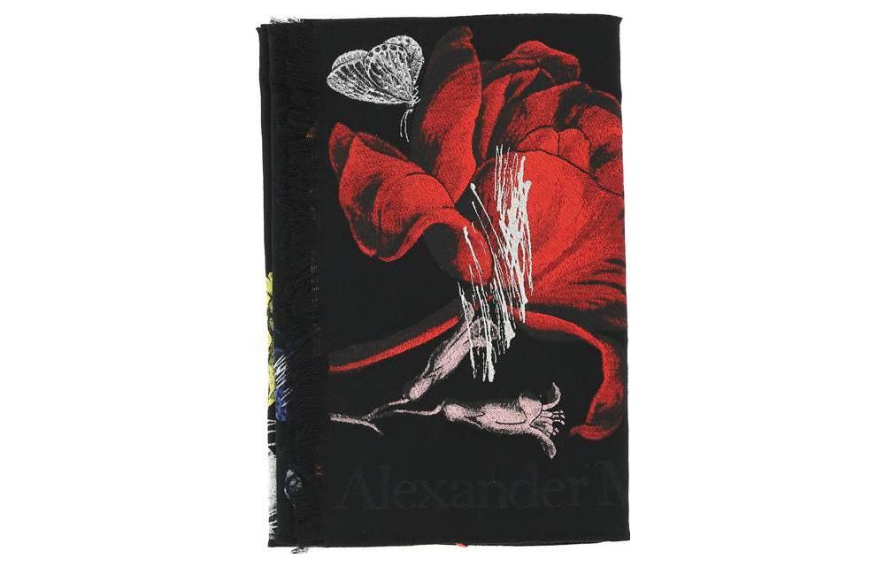 Order (W) Alexander McQueen 黑色時尚保暖針織圍巾 7062743203Q1074