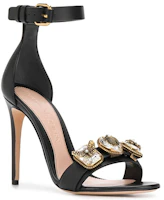 Order (W) Alexander McQueen 'Sandal Tumit Tinggi Tali Permata Hitam' 611711WHXN21088