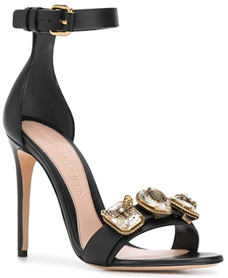 (W) Alexander McQueen 'Sandalia de Tacón Alto con Correa de Gemas Negras' 611711WHXN21088 Order (W) Alexander McQueen 'Sandalia de Tacón Alto con Correa de Gemas Negras' 611711WHXN21088