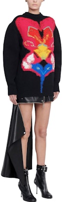 (Women) Alexander McQueen Black Graphic Print Knit Pullover Sweater 758350-Q1A6H-1160 Purchase (Women) Alexander McQueen Black Graphic Print Knit Pullover Sweater 758350-Q1A6H-1160