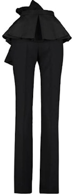 (W) Alexander McQueen Pantalones Negros Casual con Volantes y Lazo en la Cintura 650106-QJAAA-1000 Lookbook (W) Alexander McQueen Pantalones Negros Casual con Volantes y Lazo en la Cintura 650106-QJAAA-1000