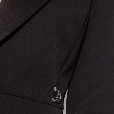 (Women) Alexander McQueen Black Solid Letter Print Zip-Up Jacket 752829-QJAAC-1000 Details for (Women) Alexander McQueen Black Solid Letter Print Zip-Up Jacket 752829-QJAAC-1000