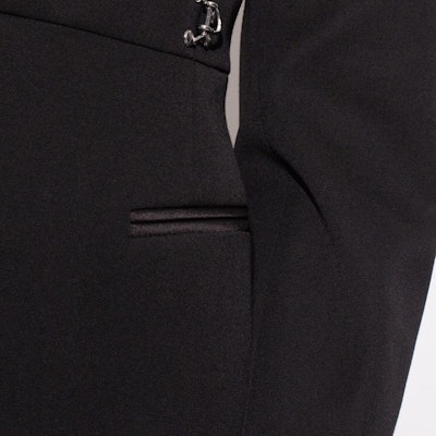 (Women) Alexander McQueen Black Solid Letter Print Zip-Up Jacket 752829-QJAAC-1000 Sizing (Women) Alexander McQueen Black Solid Letter Print Zip-Up Jacket 752829-QJAAC-1000