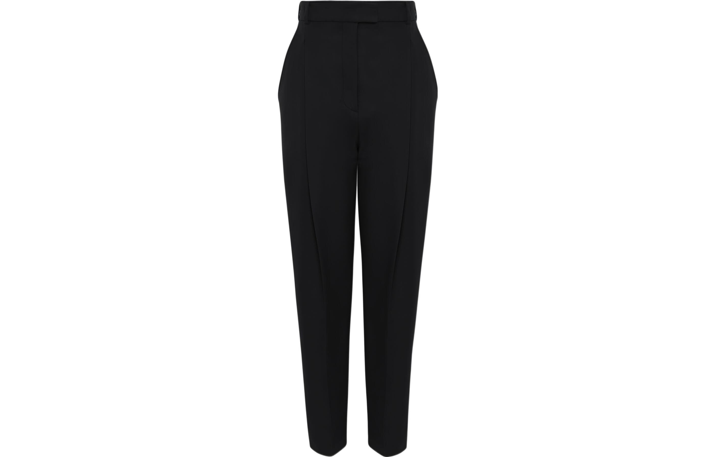 (Women) Alexander McQueen  Black Solid Tapered Suit Trousers 686728-QJACA-1000 圖 2