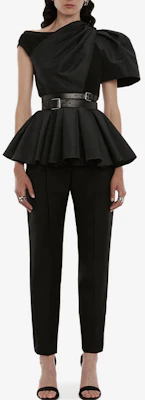 (W) Alexander McQueen Pantalones de Traje Negros Entallados 686728-QJACA-1000 Lookbook (W) Alexander McQueen Pantalones de Traje Negros Entallados 686728-QJACA-1000