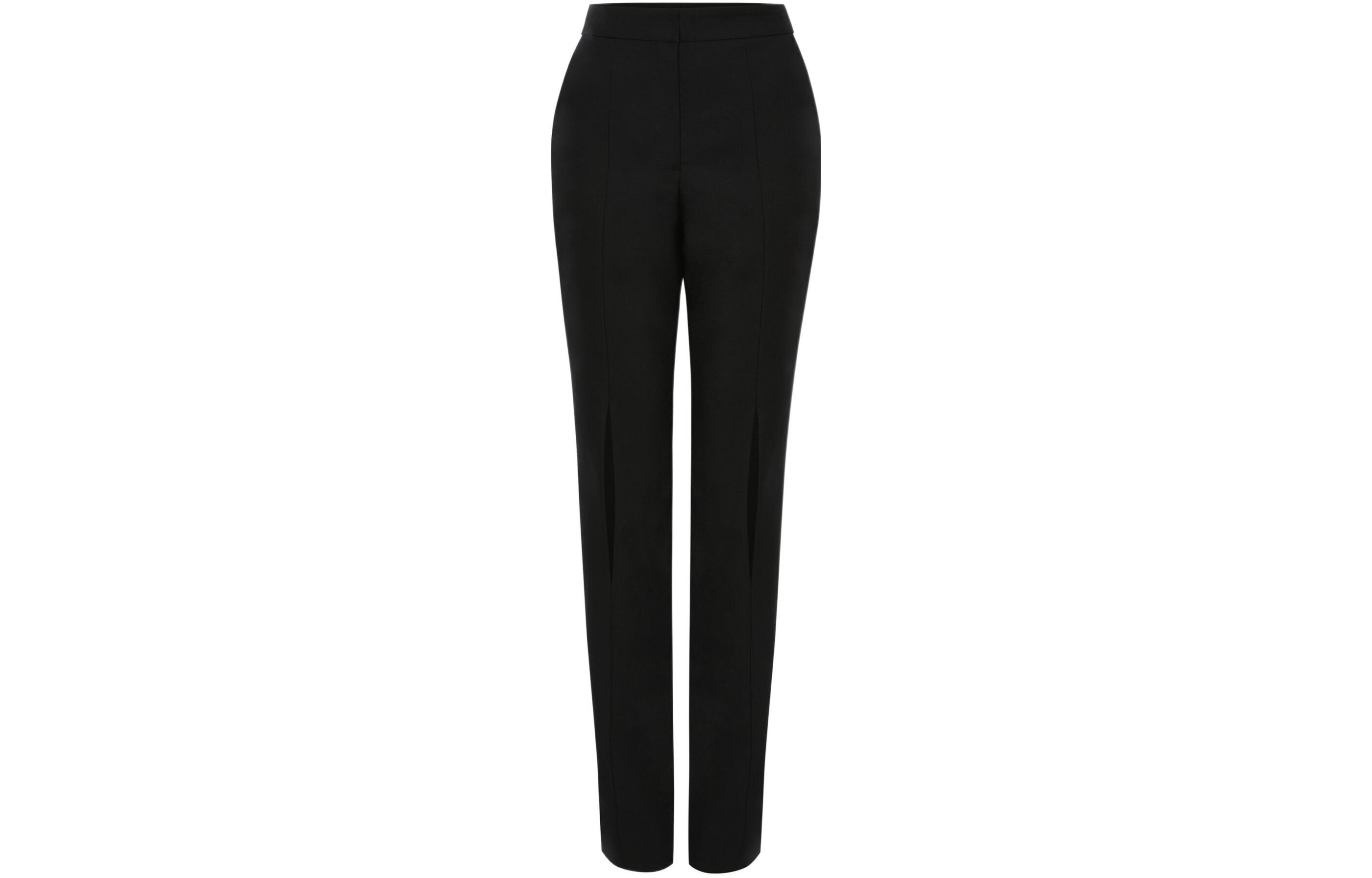 (Women) Alexander McQueen  Black Tapered Pants with Cut-Out Detail FW22 Collection. 714689-QJAC7-1000