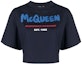 Buy (Women) Alexander McQueen Blue Logo Crewneck Slim Fit Short-Sleeve T-Shirt 687014-QZAE0-0415