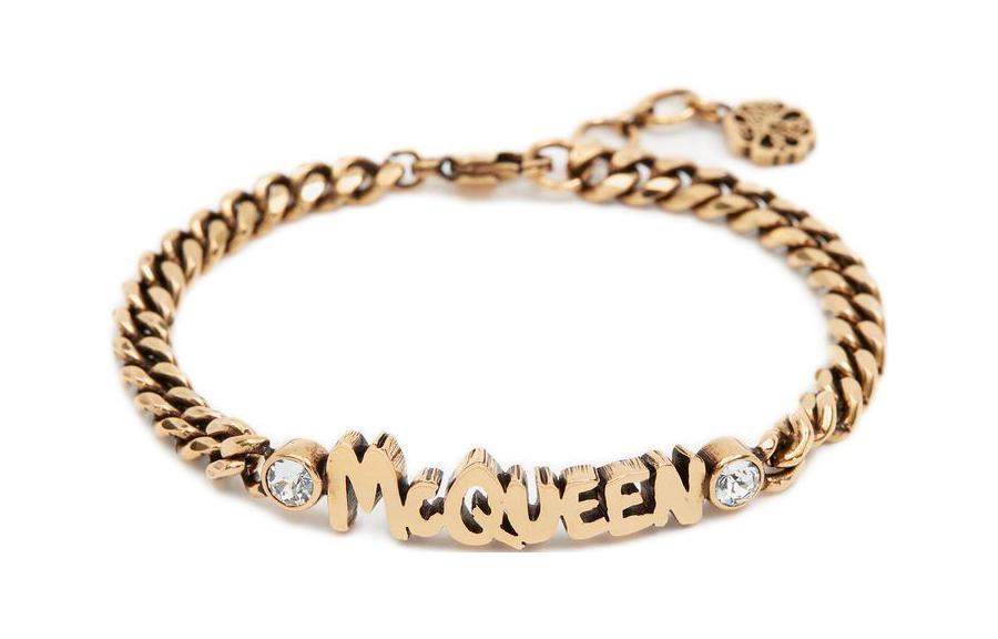 Lookbook (Women) Alexander McQueen  Brass Letter Logo Fashion Bracelet. 710501J160T7114