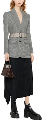 (W) Alexander McQueen Blazer Coklat Houndstooth Peplum 697029-QKAA0-0549 Lookbook (W) Alexander McQueen Blazer Coklat Houndstooth Peplum 697029-QKAA0-0549