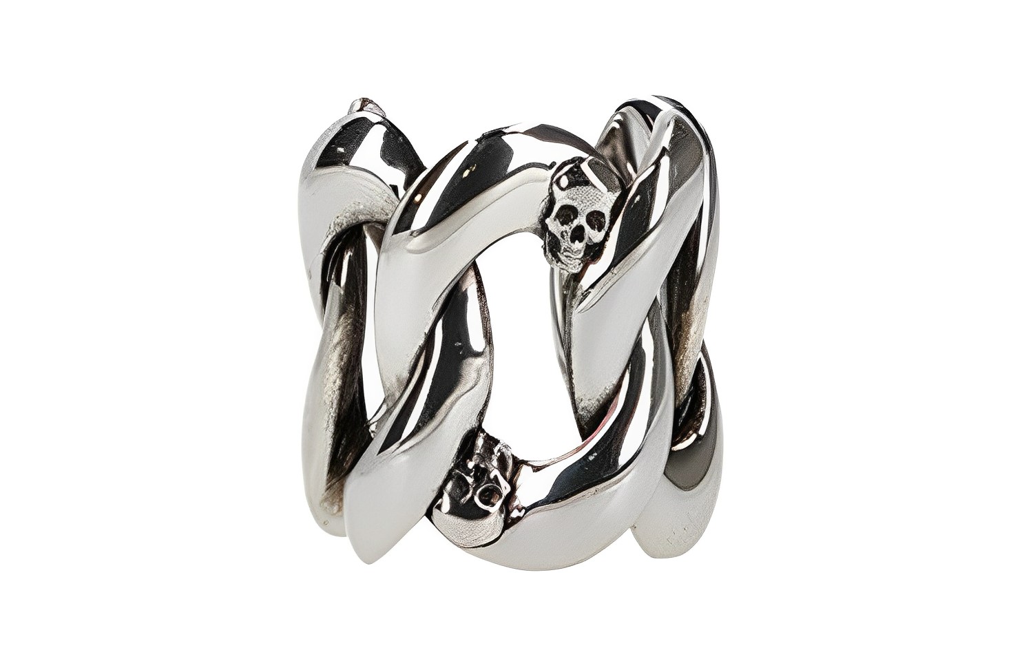 Order (Women) Alexander McQueen  Chic Elegant Brass Ring Silver. 650457-J160Y-0446