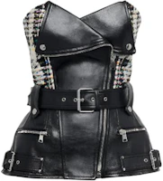 (Women) Alexander McQueen Corset Top with Zipper and Patchwork Detail. 757786-Q5ALS-1012 (Women) Alexander McQueen Corset Top with Zipper and Patchwork Detail. 757786-Q5ALS-1012