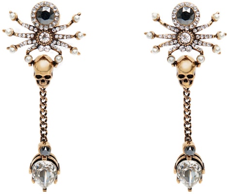 (Women) Alexander McQueen Fashion Brass Earrings Yellow Gold 710485J160T8495 Order (Women) Alexander McQueen Fashion Brass Earrings Yellow Gold 710485J160T8495