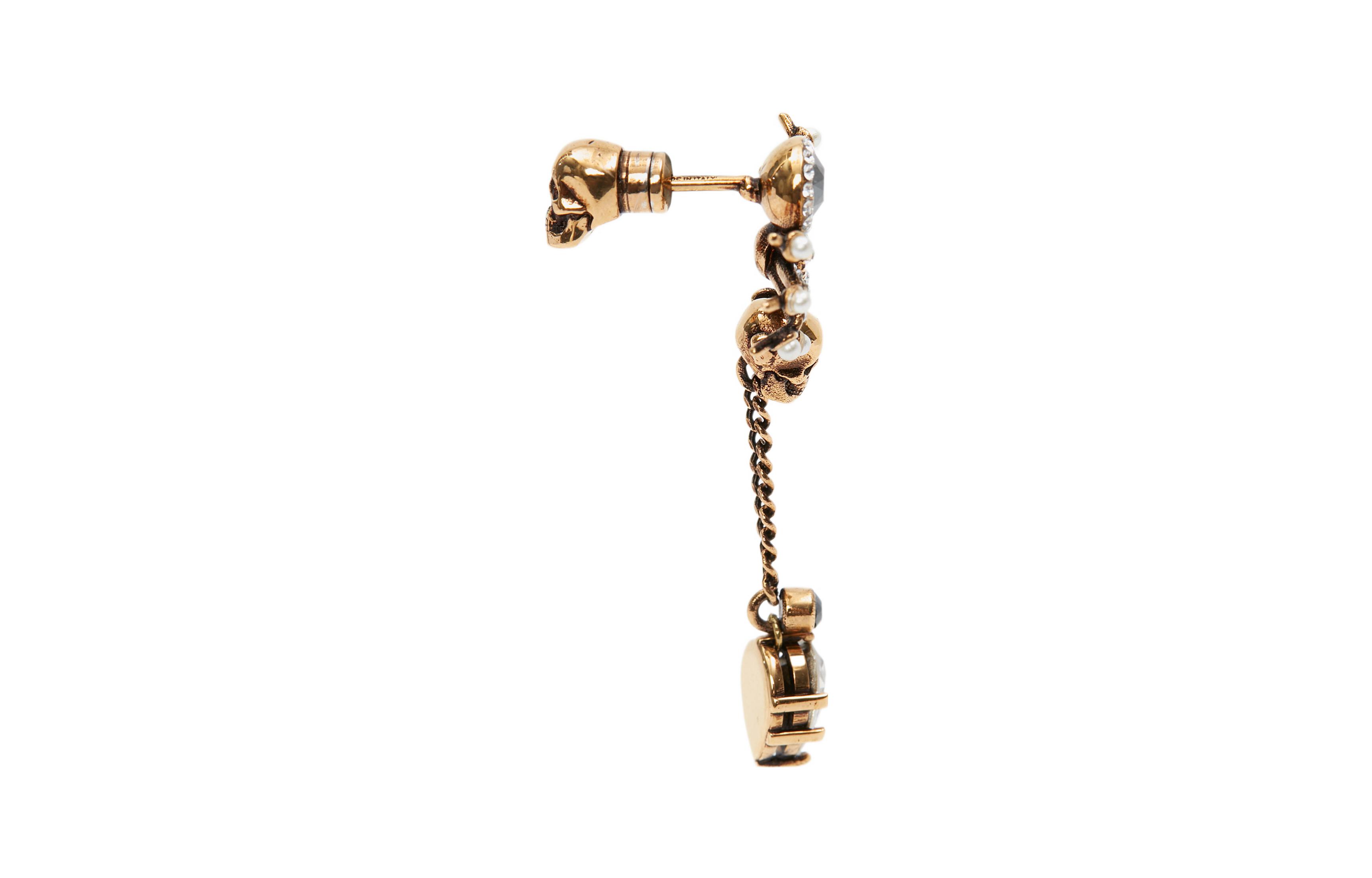 Lookbook (Women) Alexander McQueen  Fashion Brass Earrings Yellow Gold 710485J160T8495