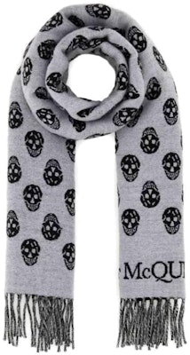 (W) 亞歷山大·麥昆 英文字母灰色羊毛圍巾 7550763200Q1460 Buy (W) 亞歷山大·麥昆 英文字母灰色羊毛圍巾 7550763200Q1460