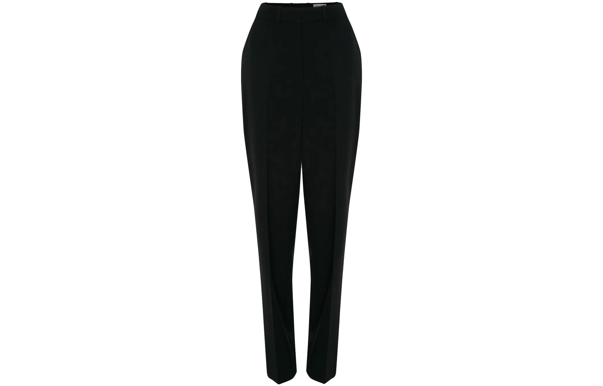 (Women) Alexander McQueen  High-Waist Knit Track Pants Black SW22 706827QJAAC1000
