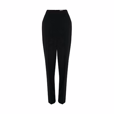 (Women) Alexander McQueen High-Waist Knit Track Pants Black SW22 706827QJAAC1000