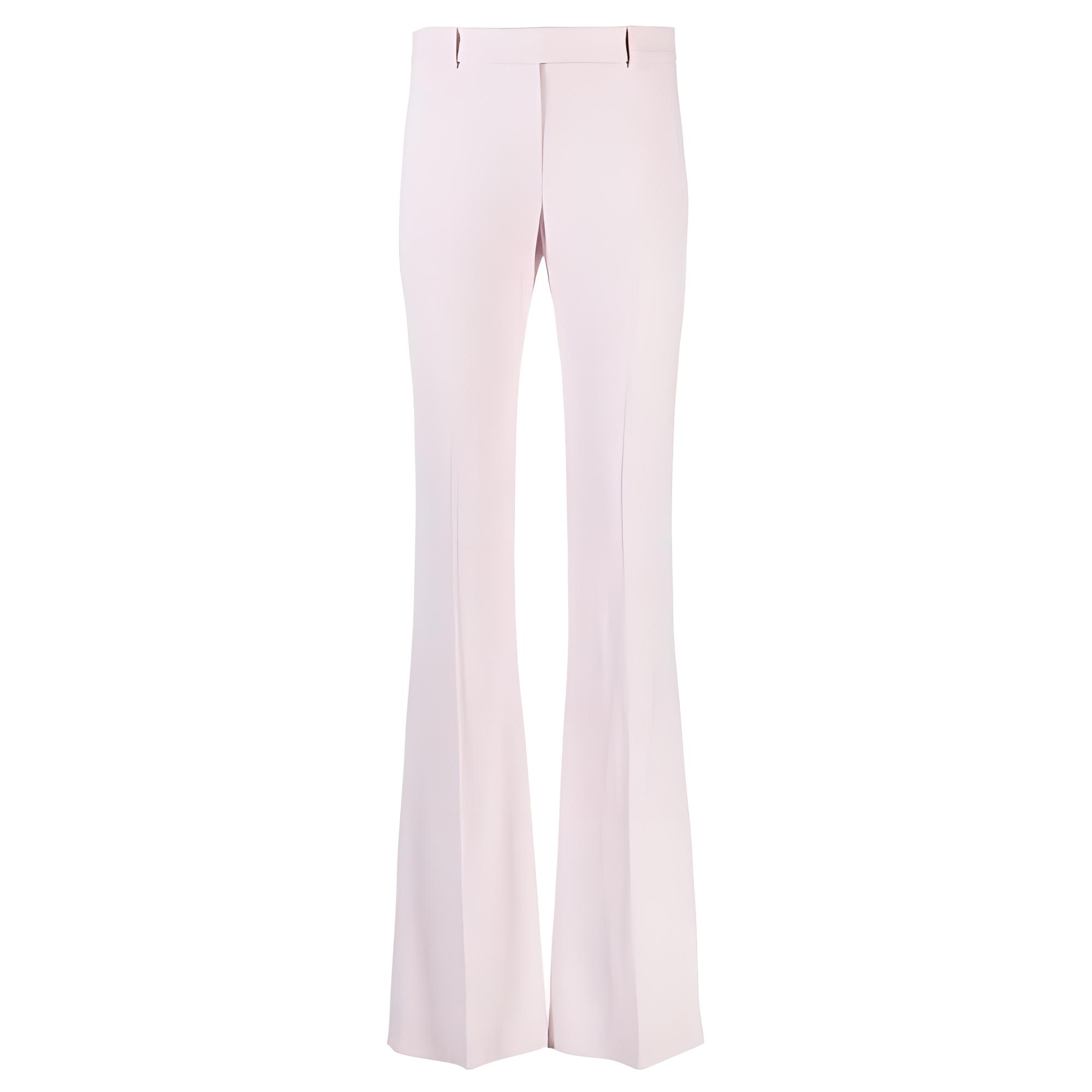 (Women) Alexander McQueen  Pink Flared Casual Pants Mid-Rise Solid Color 585076-QEAAA-5093