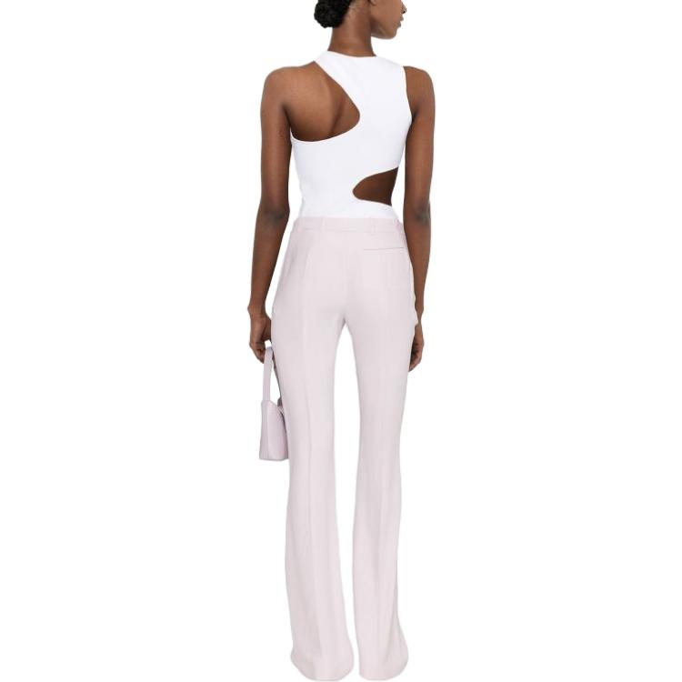 Shop (W) Alexander McQueen Pantalones Casuales Rosa Acampanados Talle Medio Color Liso 585076-QEAAA-5093