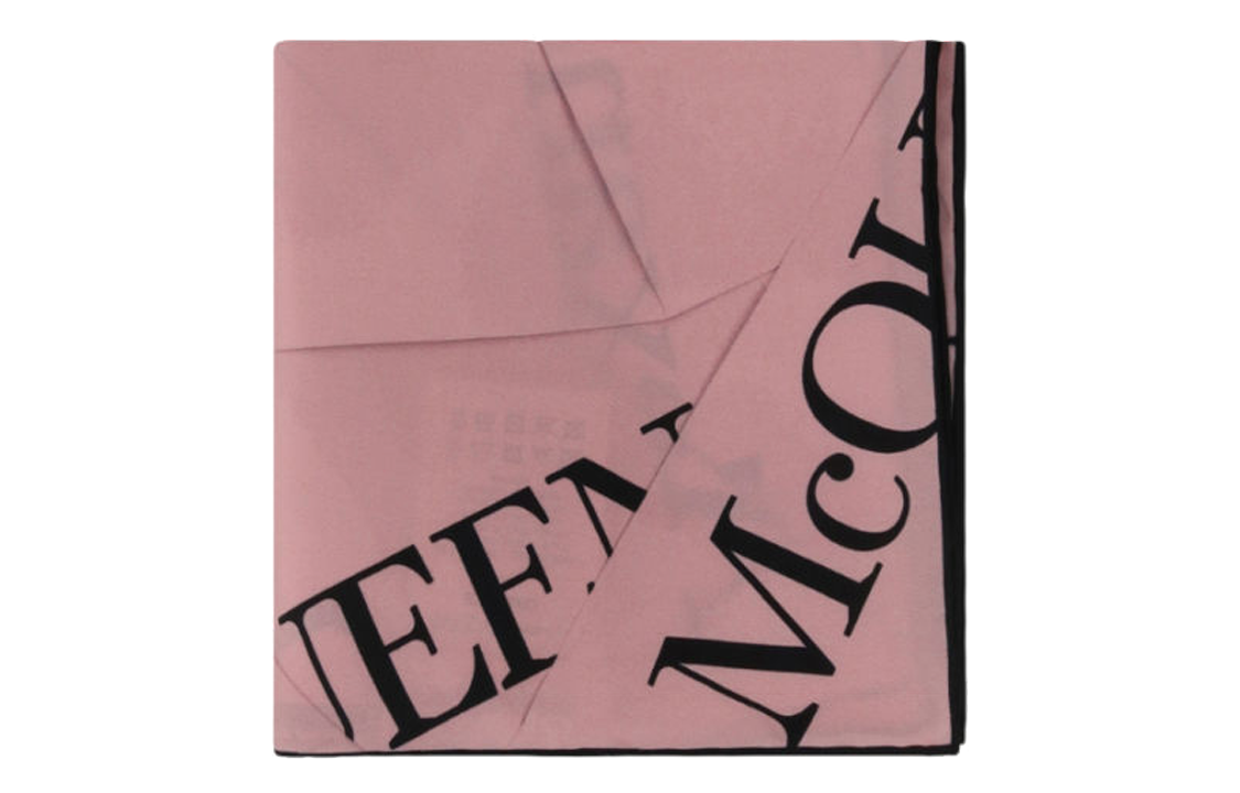 (Women) Alexander McQueen  Pink Logo-Embellished Scarf. 7746663001Q