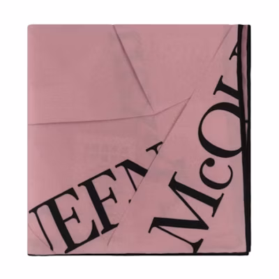 (Women) Alexander McQueen Pink Logo-Embellished Scarf. 7746663001Q