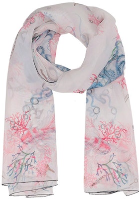 (W) Alexander McQueen 印花絲巾 白色多色 684997-3060Q-9274 Lookbook (W) Alexander McQueen 印花絲巾 白色多色 684997-3060Q-9274