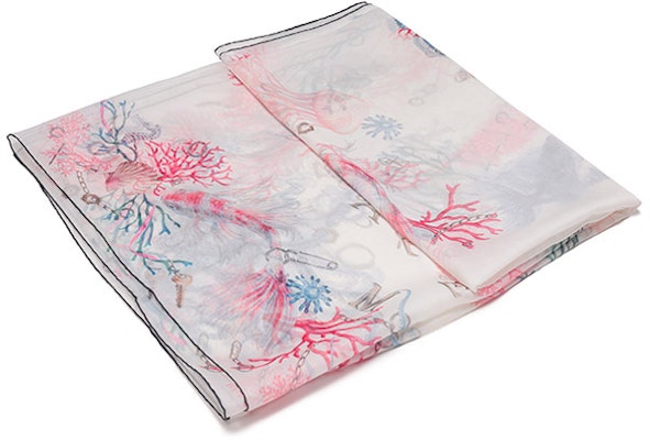 (W) Alexander McQueen 印花絲巾 白色多色 684997-3060Q-9274 Purchase (W) Alexander McQueen 印花絲巾 白色多色 684997-3060Q-9274