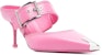 (W) Alexander McQueen 'Punk Pink Ankle Strap Stiletto' Tumit Tinggi Tali Buku Lali 709993WHSWD5482