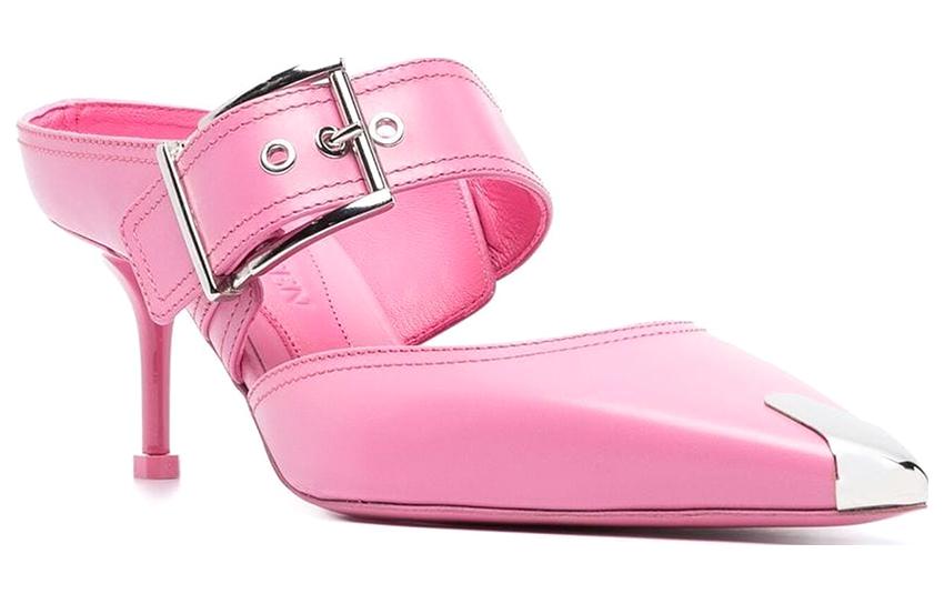 Lookbook (Women) Alexander McQueen 'Punk Pink Ankle Strap Stiletto' 709993WHSWD5482