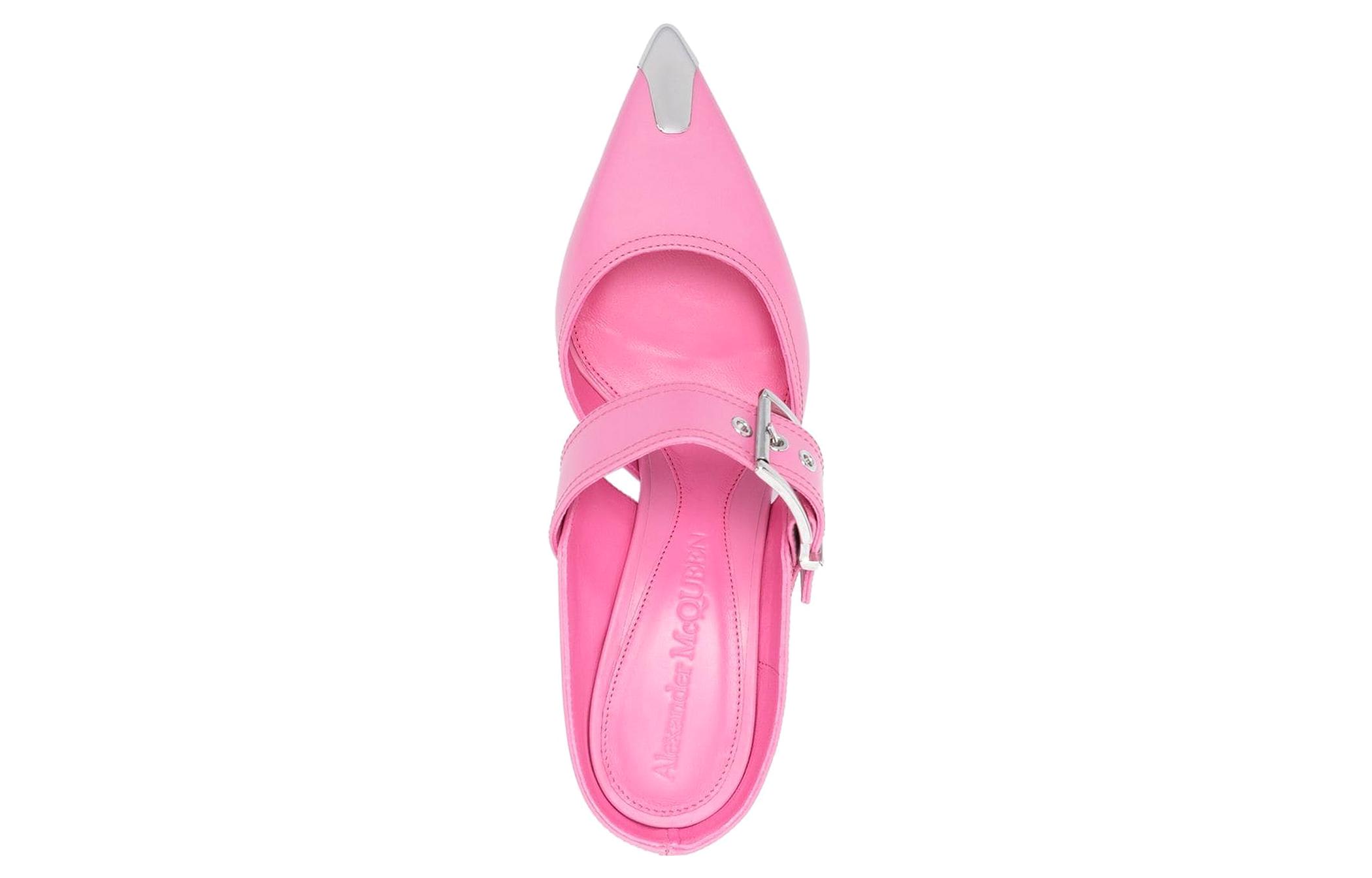 Shop (Women) Alexander McQueen 'Punk Pink Ankle Strap Stiletto' 709993WHSWD5482