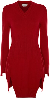 (W) Alexander McQueen Baju Sweater Cashmere Merah Korset Knit FW22. 710271-Q1A3O-6040 Order (W) Alexander McQueen Baju Sweater Cashmere Merah Korset Knit FW22. 710271-Q1A3O-6040