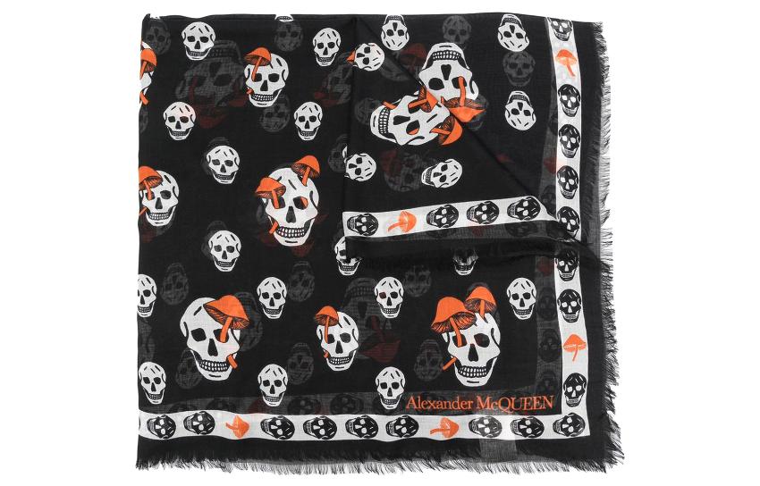(Women) Alexander McQueen  Scarf with Skull Pattern Design. 7184853943Q1076