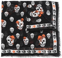 (Women) Alexander McQueen Scarf with Skull Pattern Design. 7184853943Q1076 (Women) Alexander McQueen Scarf with Skull Pattern Design. 7184853943Q1076