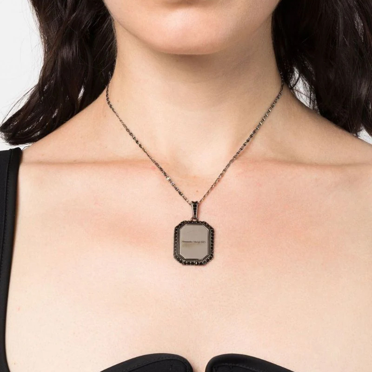 Shop (W) 亞歷山大·麥昆 銀色時尚潮流項鍊 708974J160Y1533