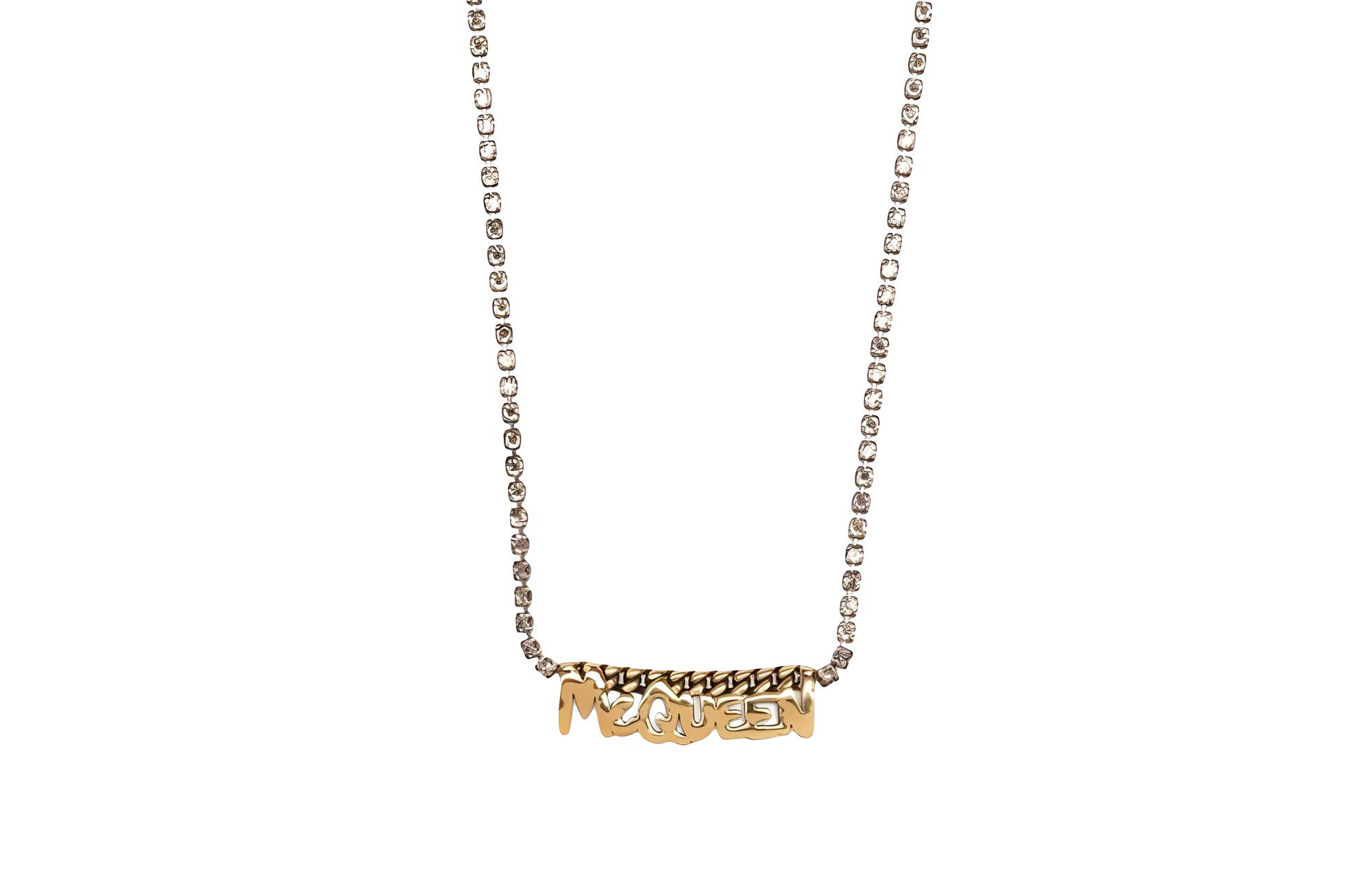 (Women) Alexander McQueen  Silver Necklace - Fashionable, Trendy, and Versatile. 734764J160T7286