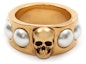 Buy (Women) Alexander McQueen Skull Pearl Fashion Ring - Gold. 734747-I170A-2375