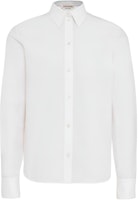 (Women) Alexander McQueen Solid Button-Up Shirt White 757139-QAABC-9000 (Women) Alexander McQueen Solid Button-Up Shirt White 757139-QAABC-9000