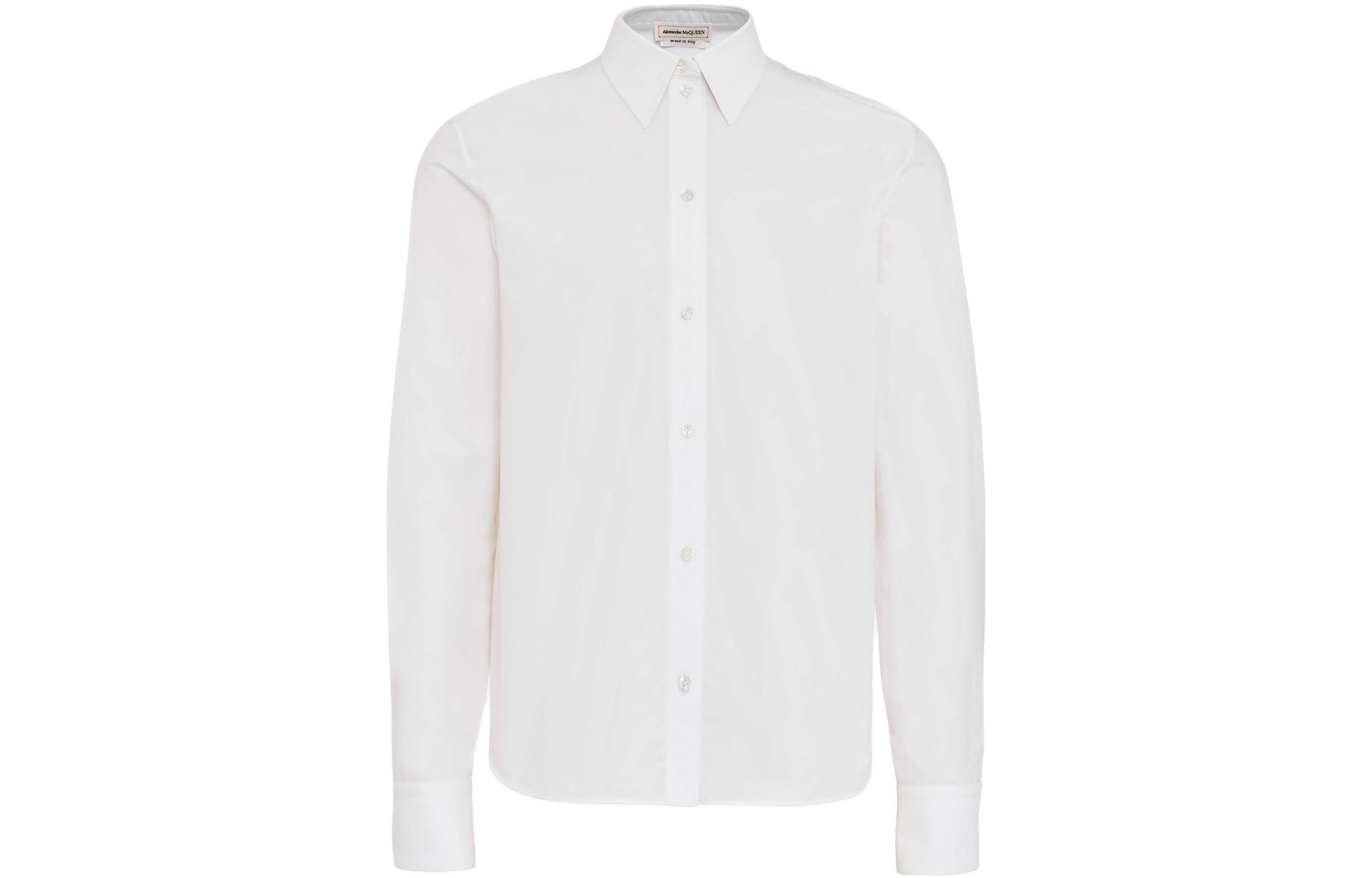 Order (Women) Alexander McQueen  Solid Button-Up Shirt White 757139-QAABC-9000
