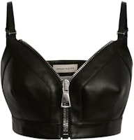 (Women) Alexander McQueen Solid Color Leather Strap with Chunky Zipper. 688582-Q5AH2-1000 (Women) Alexander McQueen Solid Color Leather Strap with Chunky Zipper. 688582-Q5AH2-1000