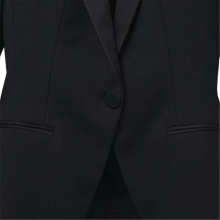 Lookbook (W) Alexander McQueen 經典單扣長袖西裝外套 黑色 802270-QJADK-1000