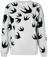 (Women) Alexander McQueen Swallow Crewneck Sweatshirt Grey. 5577664-RRB38-1230 (Women) Alexander McQueen Swallow Crewneck Sweatshirt Grey. 5577664-RRB38-1230